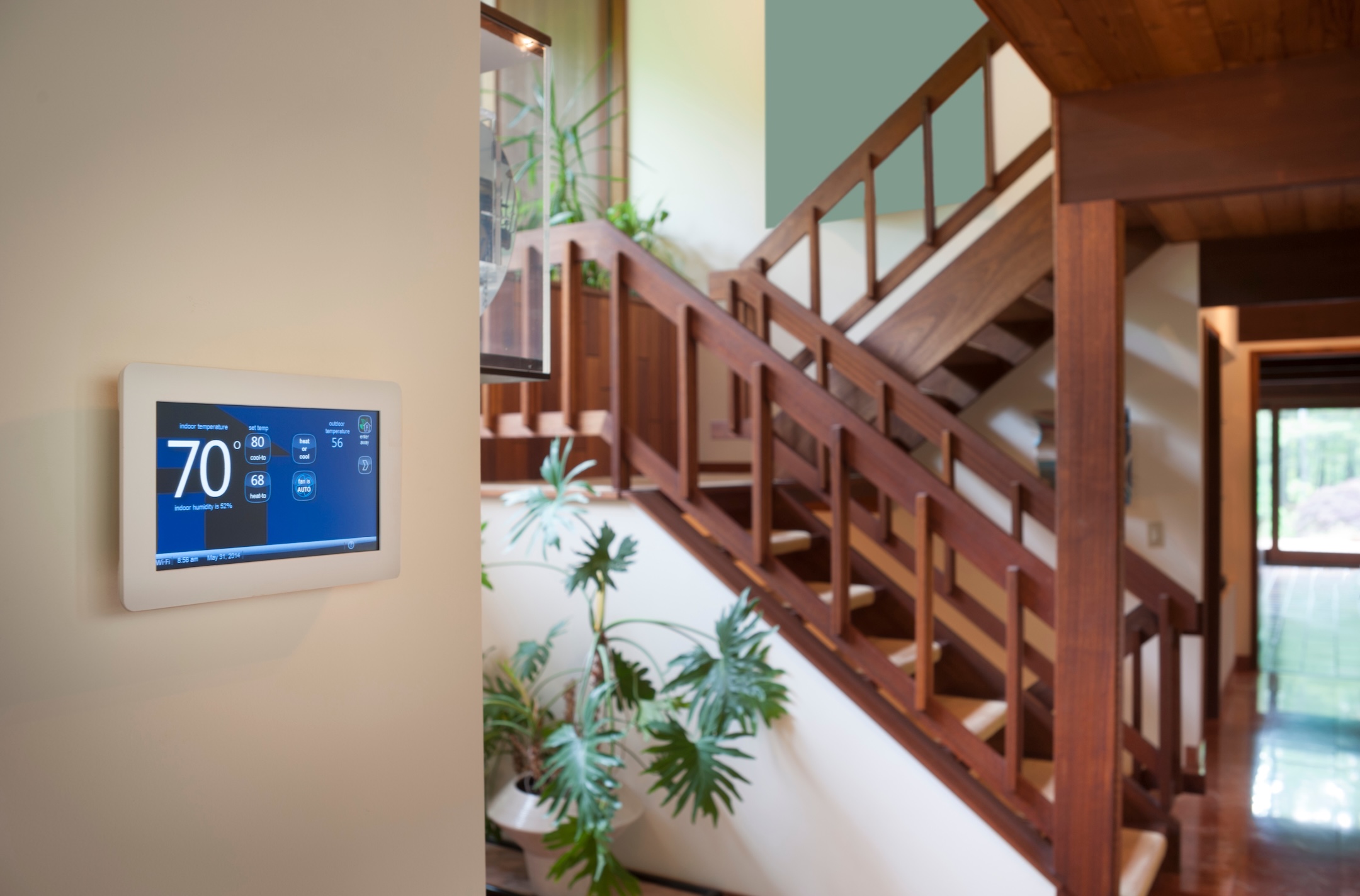 Thermostat on living room