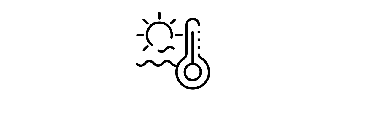 a sun and thermometer image representing warm climate
