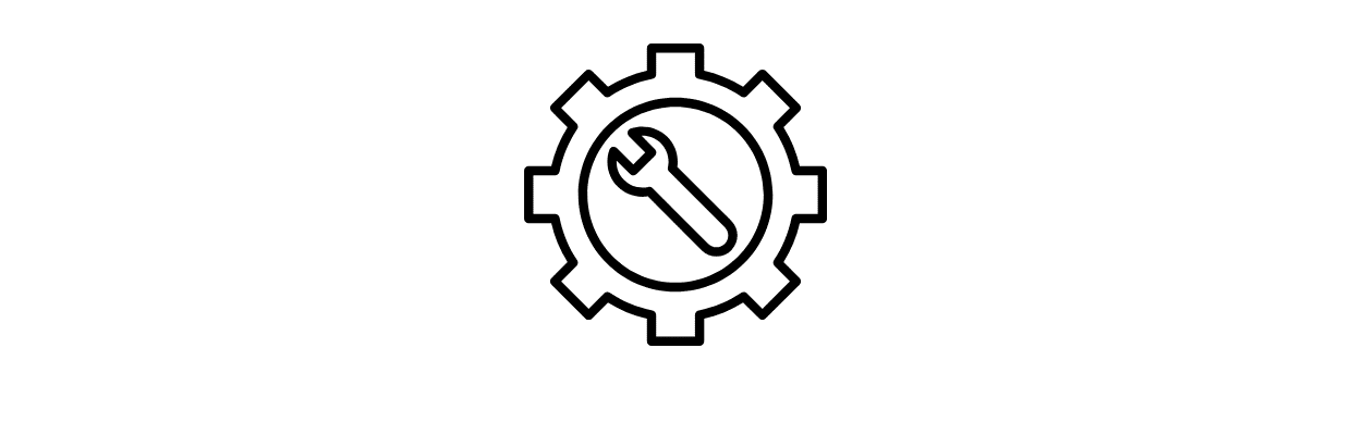 a graphic of a gear and wrench representing constant maintenance